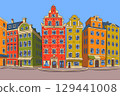 Stortorget Square vector illustration Stockholm Sweden 129441008