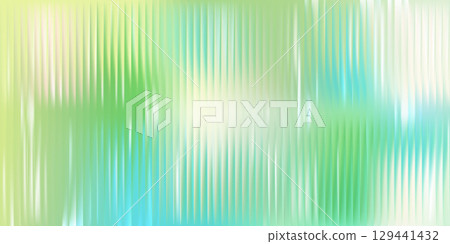 A soothing vector illustration of a green and blue abstract glass distortion background with a natural and organic feel. The smooth gradient and vertical streaks make it perfect for eco-friendly 129441432
