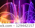 Colorful, firework-like fountain illuminations 129442157