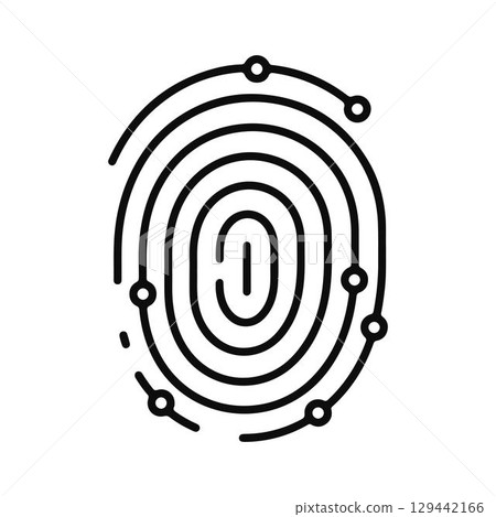 Digital Fingerprint. Abstract Tech Identity. 129442166