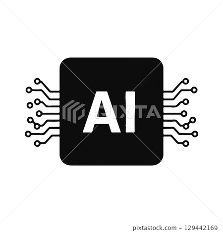 Ai Symbol with Circuit Board Design. Ai Symbol with Circuit Board Design. 129442169