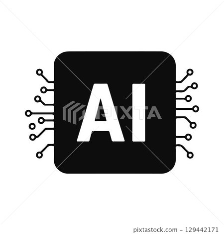 Ai Symbol with Circuit Board Design. Ai Symbol with Circuit Board Design. 129442171