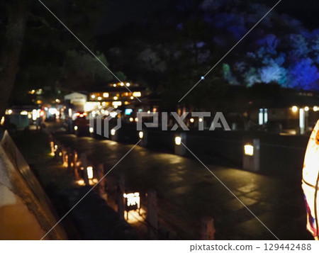 京都嵐山花燈路點燈② 京都嵐山花燈路點燈② 129442488