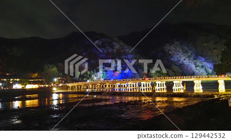 京都嵐山花燈樓渡月橋點燈 ⑫ 京都嵐山花燈樓渡月橋點燈 ⑫ 129442532