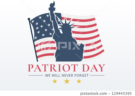 patriot day statue of liberty silhouette with usa flag patriot day statue of liberty silhouette with usa flag 129443395