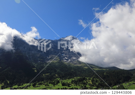 The Eiger as seen from Grindelwald The Eiger as seen from Grindelwald 129443806