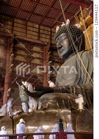 Todaiji Temple Great Buddha Hall towel in Nara Todaiji Temple Great Buddha Hall towel in Nara 129444117