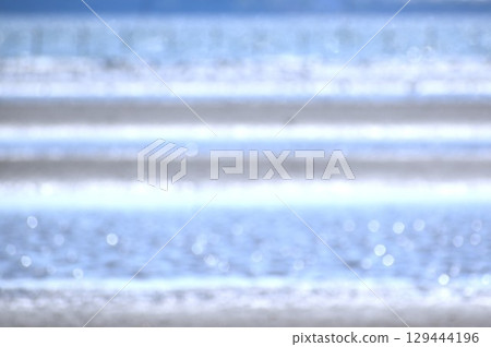 Shallow beach at low tide Shallow beach at low tide 129444196