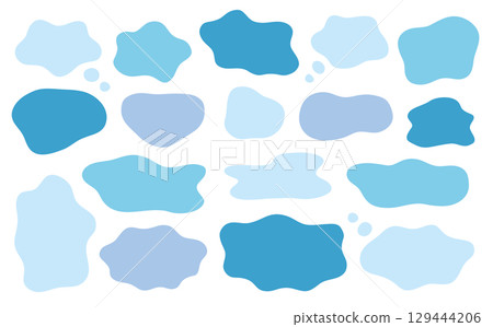 語音泡泡向量素材。沮喪、擔憂、懷疑、煩惱。 語音泡泡向量素材。沮喪、擔憂、懷疑、煩惱。 129444206