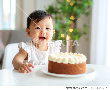 生日蛋糕和寶寶 生日蛋糕和寶寶 129444634