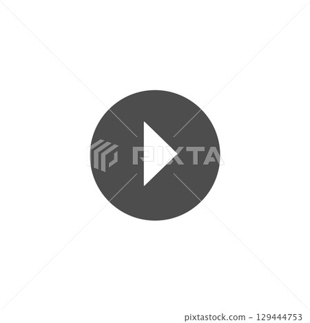播放按鈕圖示黑色 播放按鈕圖示黑色 129444753