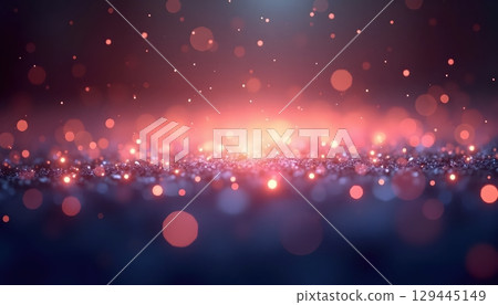 Delicate Bokeh Glow Over A Dreamlike Night Space 129445149