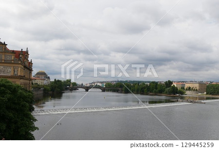 Prague Vltava River 129445259
