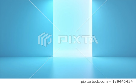 Modern Photography Room With Minimal Blue Illumination 129445434