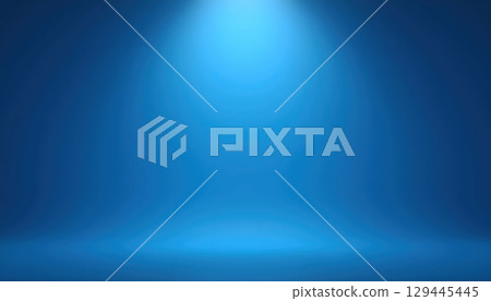 Smooth Gradient Blue Backdrop With Light Illumination 129445445