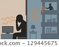Image of being affected by electromagnetic waves 129445675