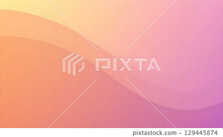 Gradient Color Waves With Yellow Purple Symmetry Overlay 129445874