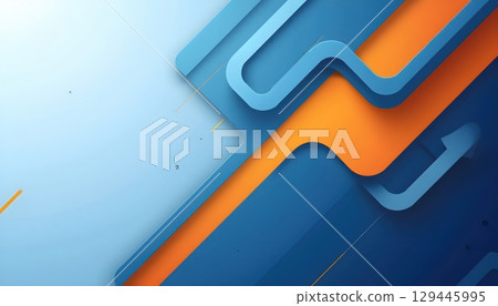 Abstract vector layout for corporate visual identity 129445995