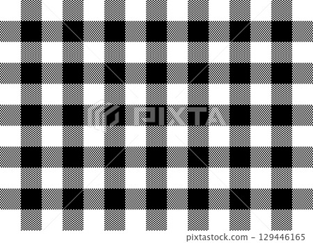 Black and white gingham check background (4:3 ratio) - a classic and versatile pattern Black and white gingham check background (4:3 ratio) - a classic and versatile pattern 129446165