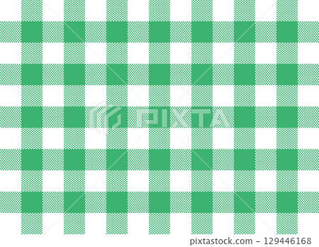 Green and white gingham check background (4:3 ratio) refreshing simple pattern Green and white gingham check background (4:3 ratio) refreshing simple pattern 129446168