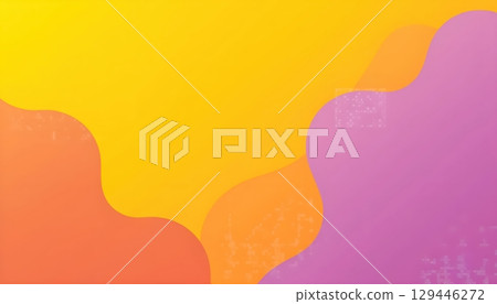 Geometric Banner With Yellow And Purple Color Transitions 129446272
