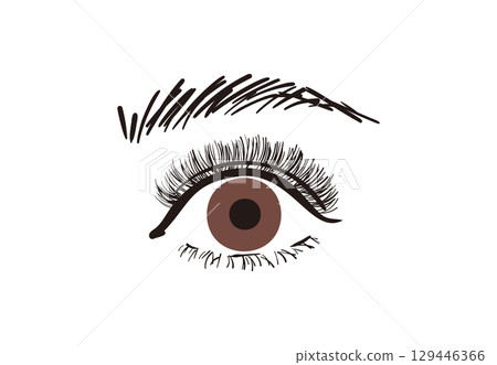 False eyelash extensions image illustration 129446366