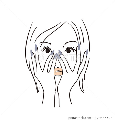 一位女士展示她最喜歡的指甲設計 一位女士展示她最喜歡的指甲設計 129446398