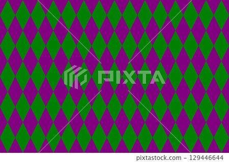 Purple and green harlequin check background (4:3 ratio) A pop and unique pattern Purple and green harlequin check background (4:3 ratio) A pop and unique pattern 129446644