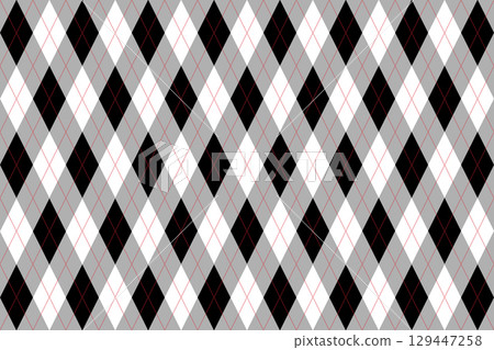 Gray, black, white, and red argyle background (4:3 ratio) Chic and modern grid design Gray, black, white, and red argyle background (4:3 ratio) Chic and modern grid design 129447258