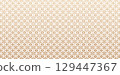 Seamless pattern based on traditional islamic art golden color lines isolated white backgrounds for fabric, textile, cover, wrapping paper, greeting cards and Invitations, cutting laser fence ornament 129447367