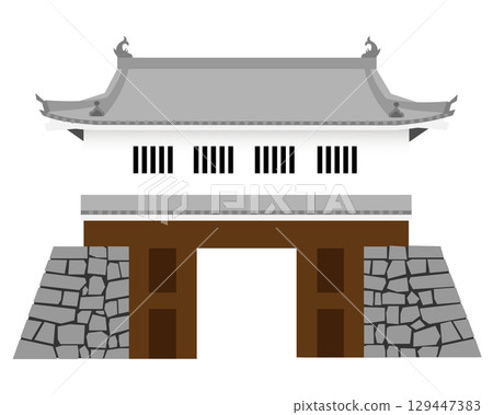 Japanese Castle Yaguramon Gate Japanese Castle Yaguramon Gate 129447383