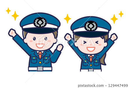 保全/二人組/男女 03 保全/二人組/男女 03 129447499