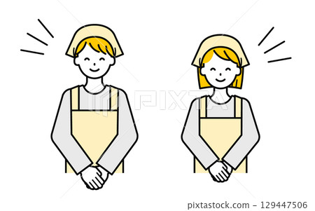 Simple part-time job men and women_greetings 129447506