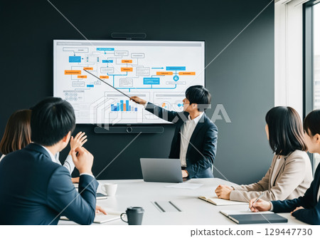 一家領先 IT 公司的會議 129447730