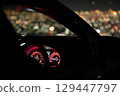 夜景和汽車儀表 129447797
