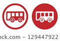 bus icon red 129447922