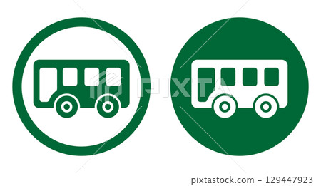 Bus icon green Bus icon green 129447923