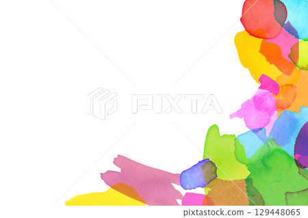 watercolor colorful frame watercolor colorful frame 129448065