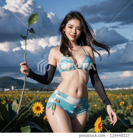 Sunflowers, smiles, and cuteness Sunflowers, smiles, and cuteness 129448227