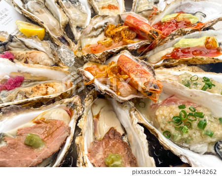 牡蠣吧的新鮮牡蠣 129448262