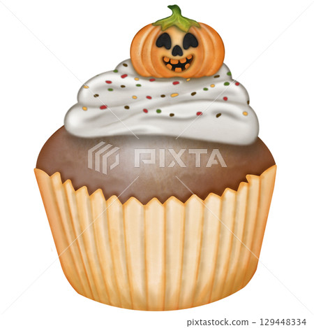 Happy Halloween set with Kawaii ghost, pumpkins, bat and decoration carnival elements. Mystical magical collection clipart. Trendy modern hand drawn. Happy Halloween set with Kawaii ghost, pumpkins, bat and decoration carnival elements. Mystical magical collection clipart. Trendy modern hand drawn. 129448334