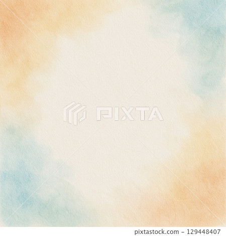 Orange and blue watercolor background, soft gradient texture 129448407