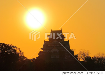 大阪城日落 129448540