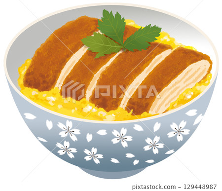 看起來美味的炸豬排飯 129448987