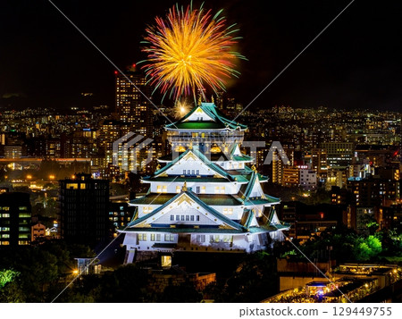 Osaka Castle Tenjin Festival Fireworks Osaka Castle Tenjin Festival Fireworks 129449755