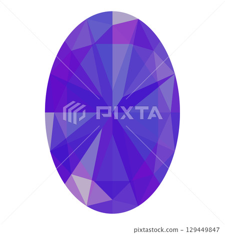 閃閃發光的彩色寶石插圖（有多種變化） 129449847