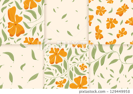 Floral swirl picture. 129449958