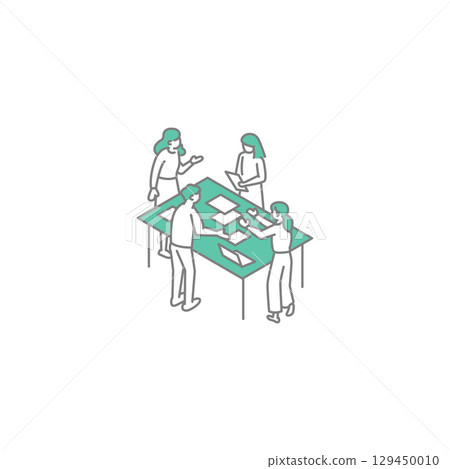 研討會、大學生活、教師插畫 129450010