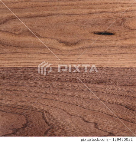 Texture of sanded raw black walnut wood without finish 129450031