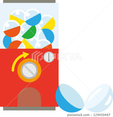 旋轉起來，興奮起來！五彩繽紛的膠囊從扭蛋機裡蹦出來 129450487